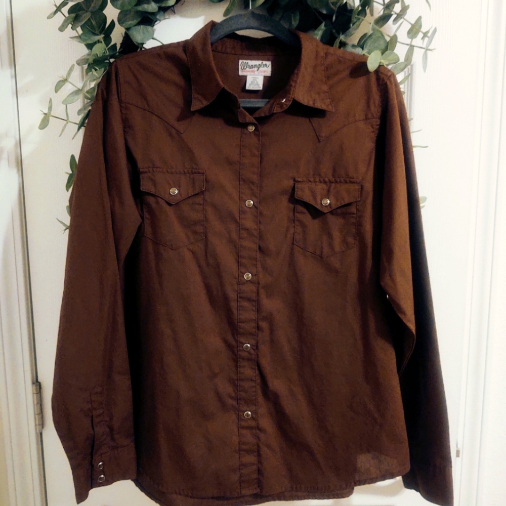 Wrangler Wrancher Western Long Sleeve 2x Pearl Snap